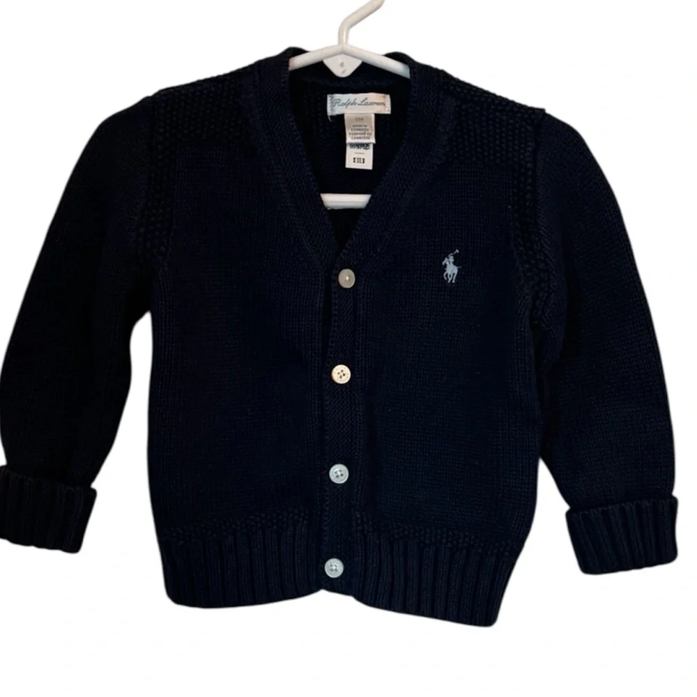 Ralph Lauren  Cotton V-Neck Cardigan